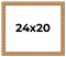 24x20 Modern Bamboo Picture Frame with UV-Resistant Acrylic & Acid Free Backing, Available in 5 Finishes - Gold, Silver, Brown, Black, and Natural